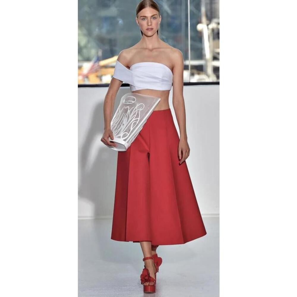 Delpozo Nini's Style White Size 42/US 6 Cropped Top NWT #1